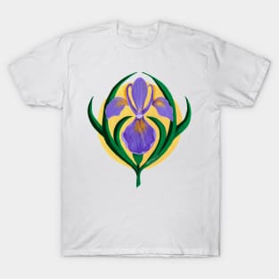 Blue Flag Iris for Quebec T-Shirt